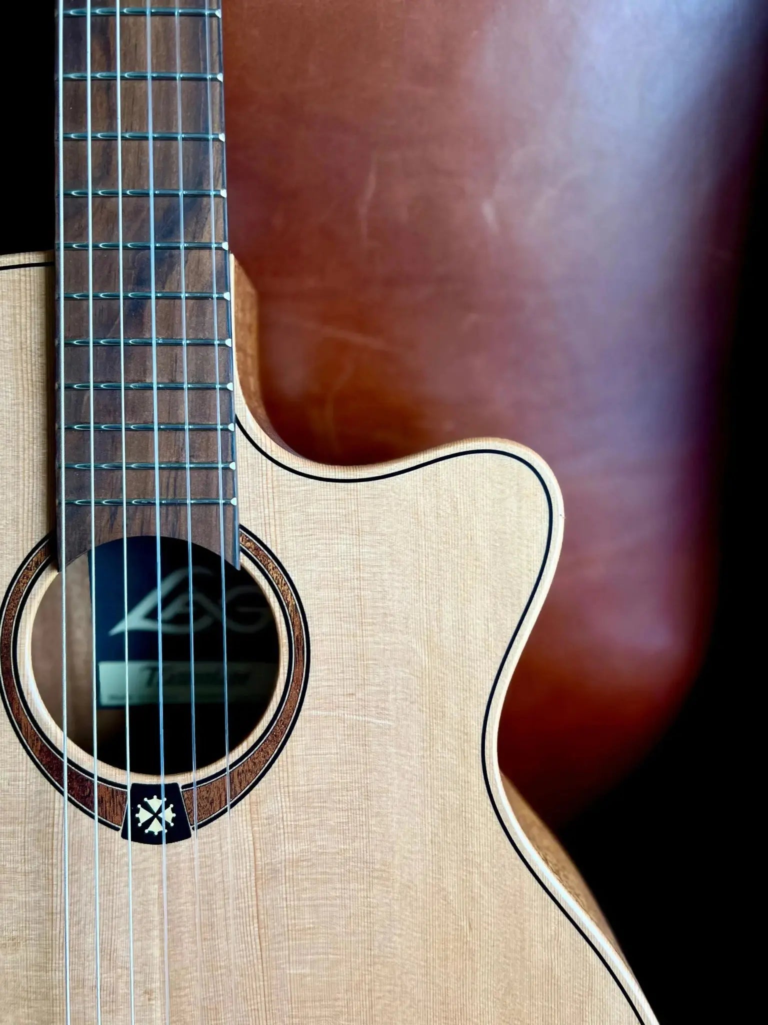 LAG TRAMONTANE TN170ASCE COUNTRY AUDITORIUM SLIM CUTAWAY Nylon Electro - Richards Guitars Of Stratford Upon Avon