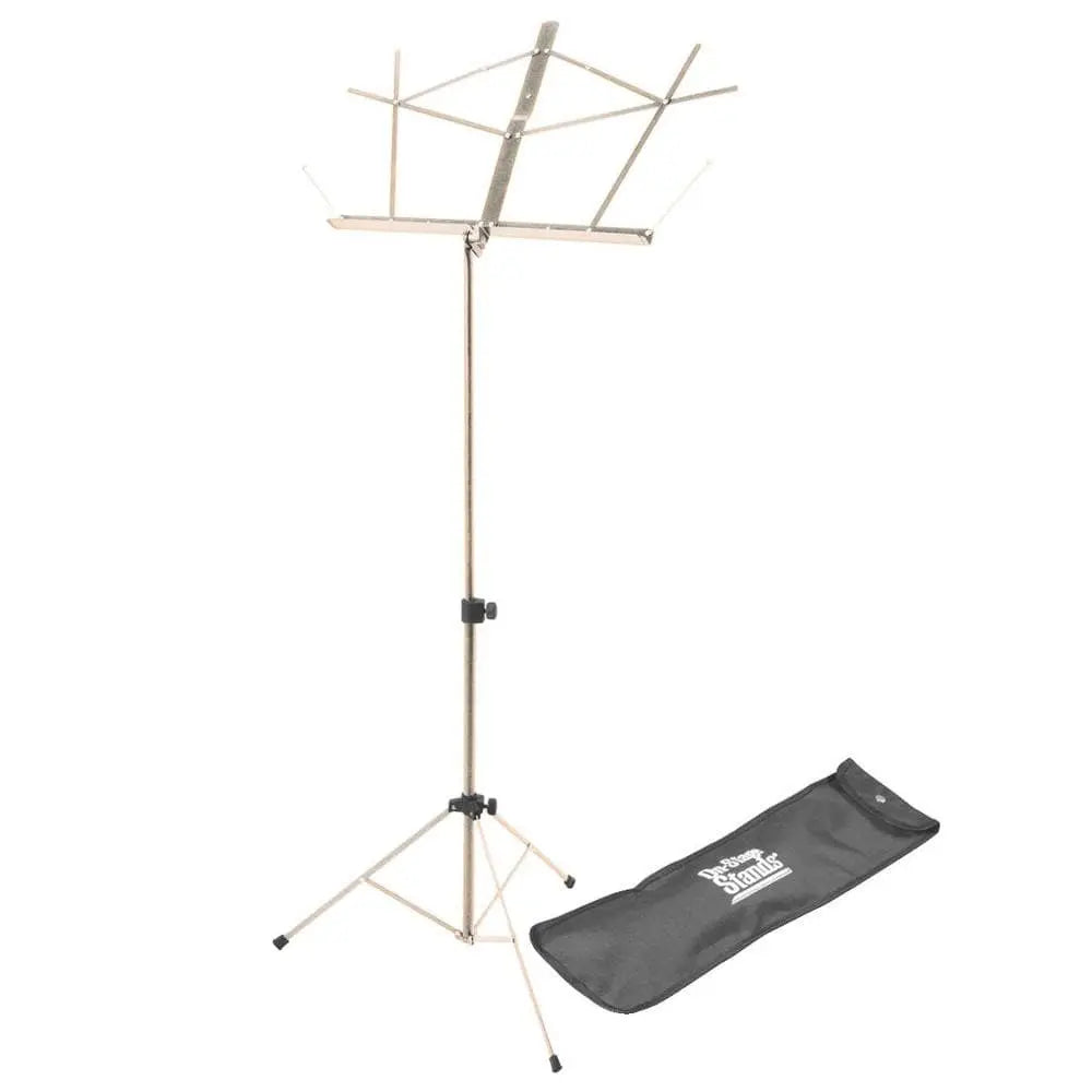 On - Stage Compact Music Stand w/Bag - Nickel - Richards Guitars Of Stratford Upon Avon