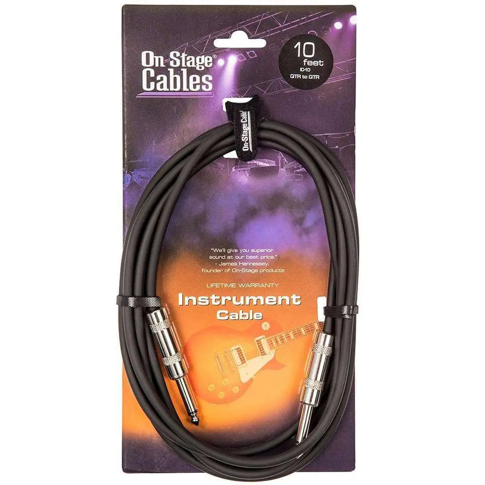 On - Stage Instrument Cable ~ 10ft/3m - Richards Guitars Of Stratford Upon Avon