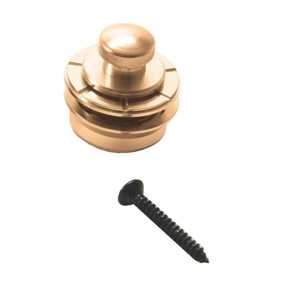 On - Stage Solid Brass Strap Locks - Gold - Richards Guitars Of Stratford Upon Avon