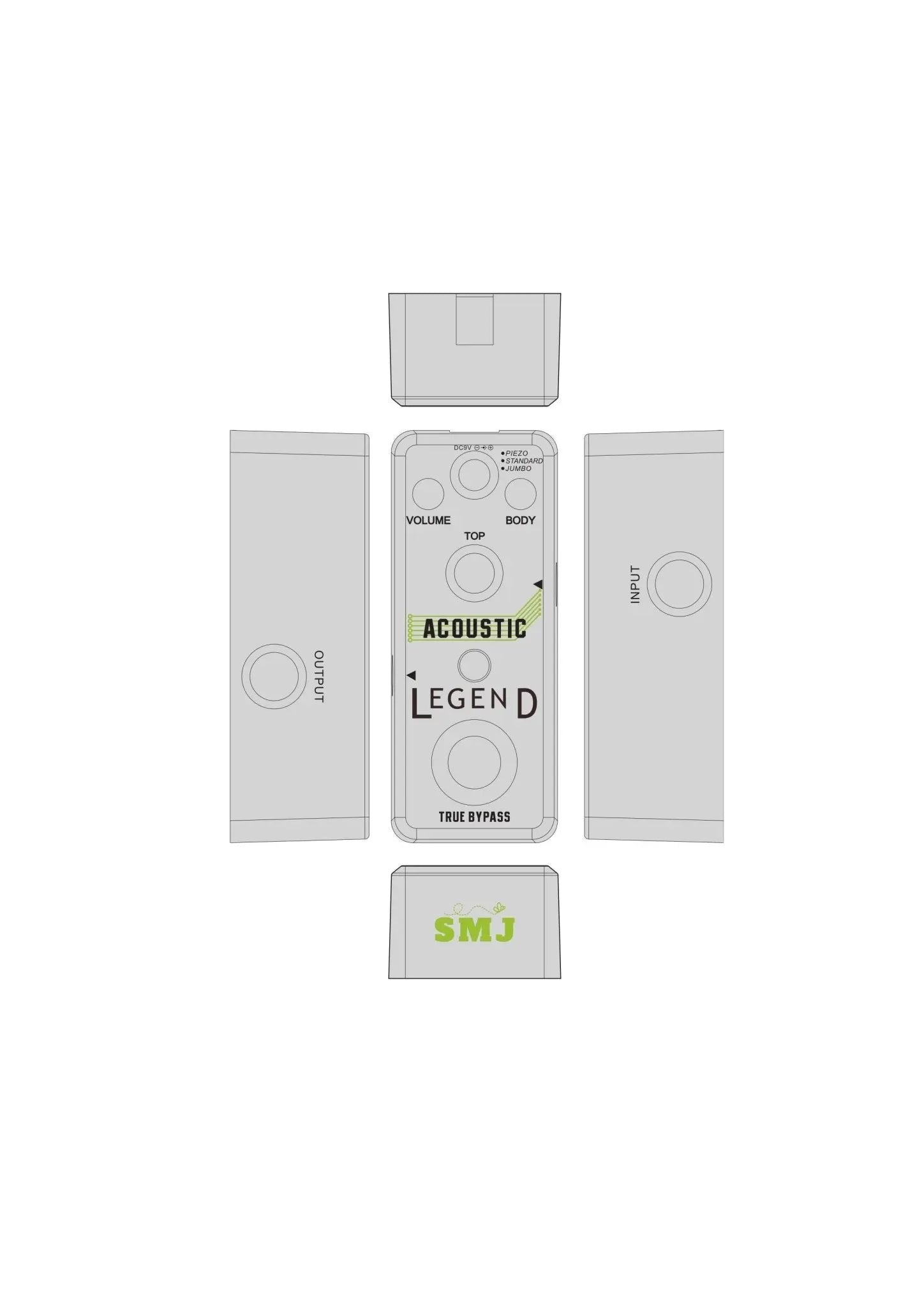 SMJ LEGEND Series Acoustic "Control" Pedal - Richards Guitars Of Stratford Upon Avon