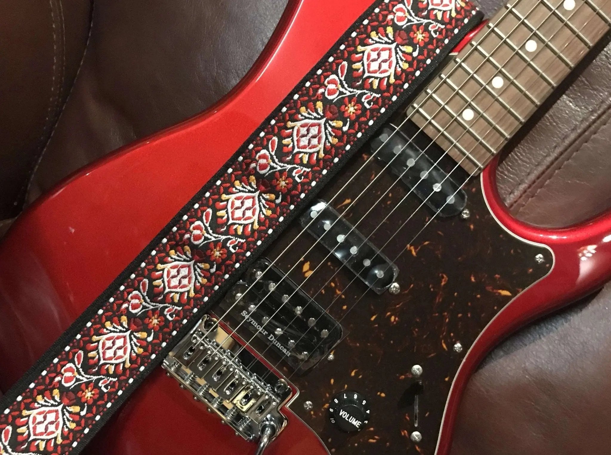 SMJ Reserve Collection "Red Admiral" Guitar Strap - Richards Guitars Of Stratford Upon Avon