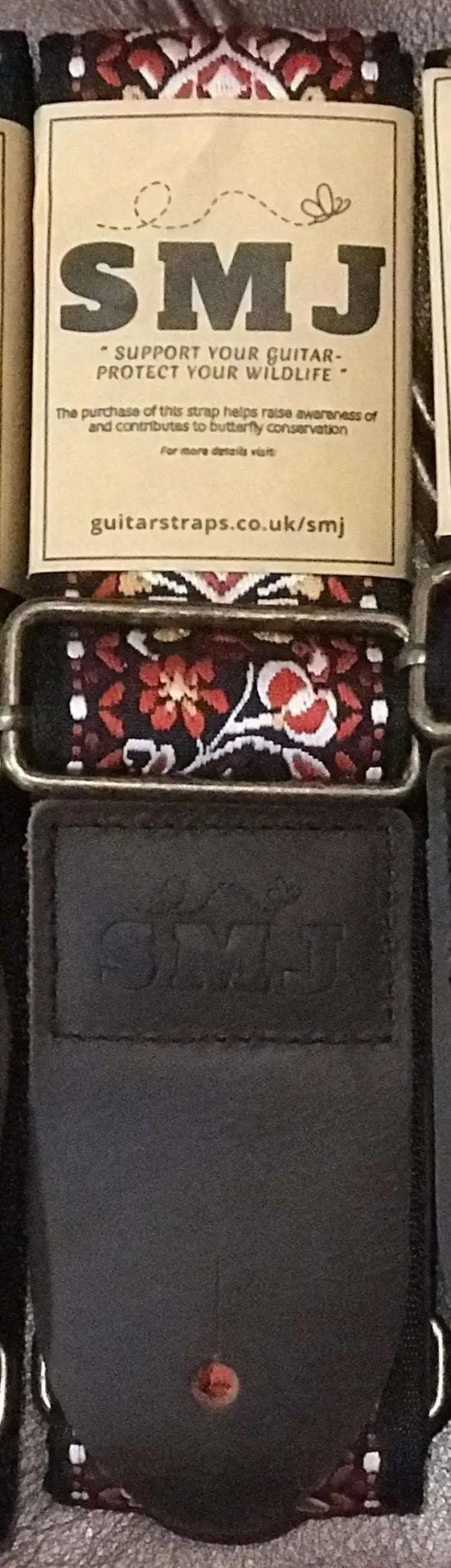 SMJ Reserve Collection "Red Admiral" Guitar Strap - Richards Guitars Of Stratford Upon Avon