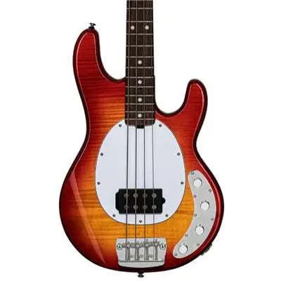 Sterling By Musicman SBMM SRAY 4 FLAME MAPLE HERITAGE CHERRY BURST RN - Richards Guitars Of Stratford Upon Avon