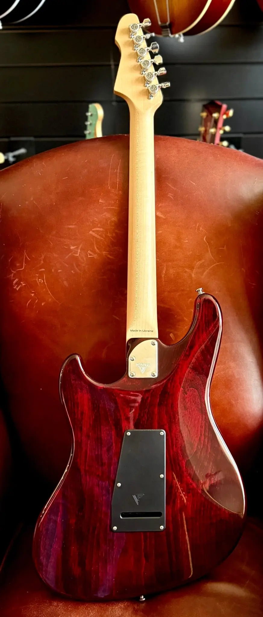 Valiant Mercury Burgundy Red w' 1 Piece Body & Stainless Steel Frets - Richards Guitars Of Stratford Upon Avon