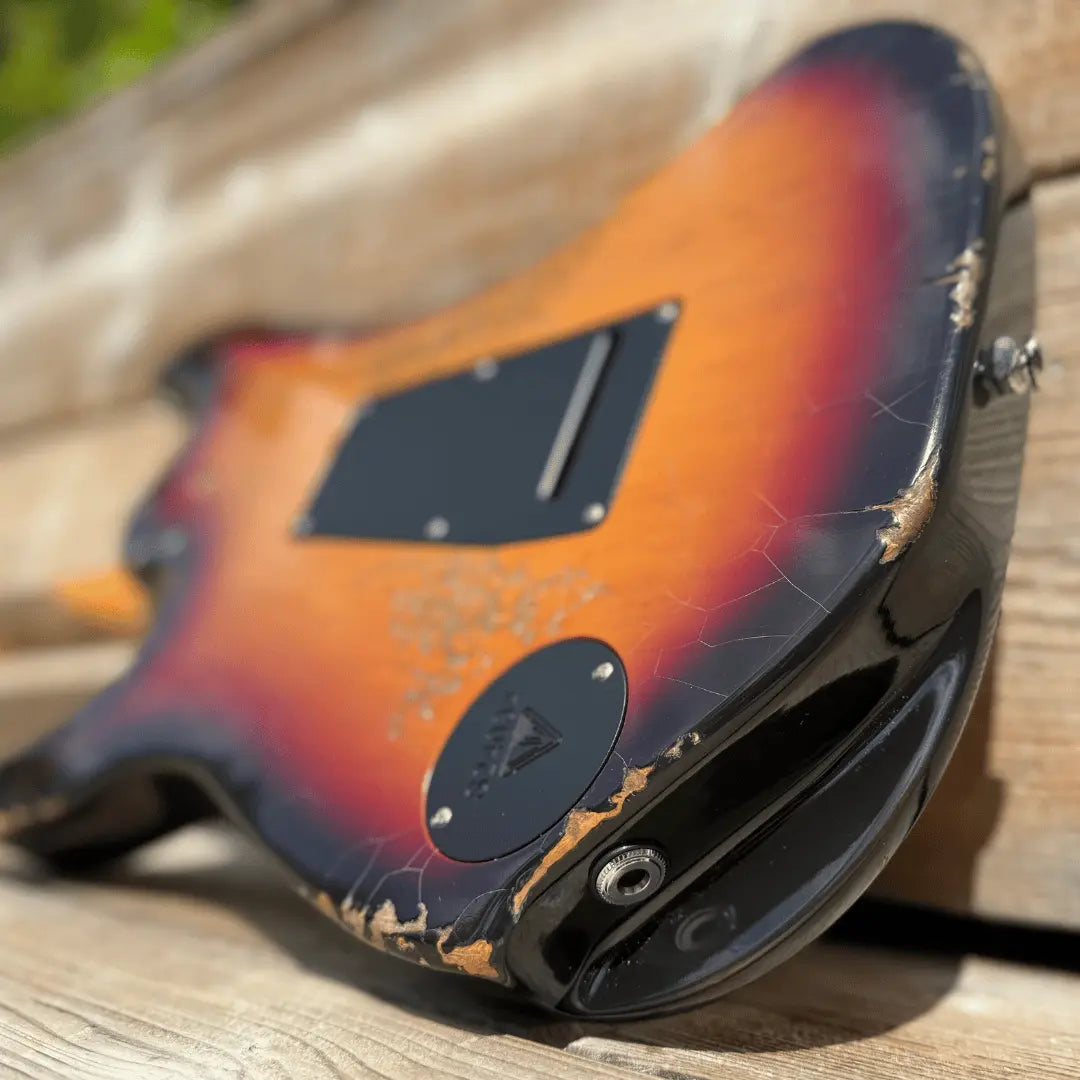 Valiant Soothsayer Distressed Vintage Burst W' Stainless Steel Fret Upgrade - Richards Guitars Of Stratford Upon Avon