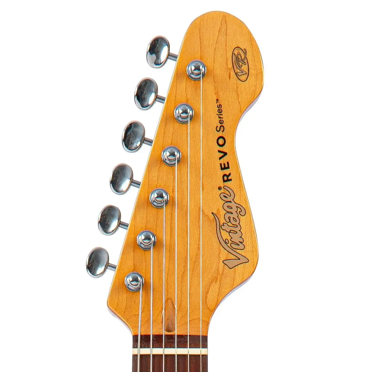 Vintage REVO Series 'Colt HH Twin Hardtail' Electric Guitar ~ Boulevard Black - Richards Guitars Of Stratford Upon Avon