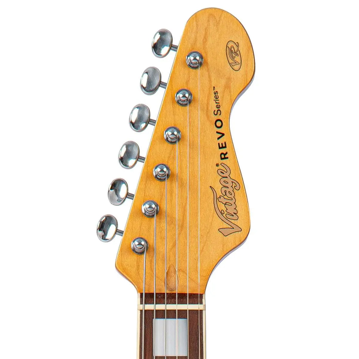 Vintage REVO Series 'Deluxe' Guitar ~ Arctic White - Richards Guitars Of Stratford Upon Avon