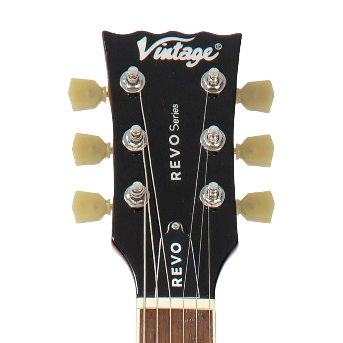 Vintage REVO Series 'Superthin' Electric Guitar ~ Cherry Red - Richards Guitars Of Stratford Upon Avon