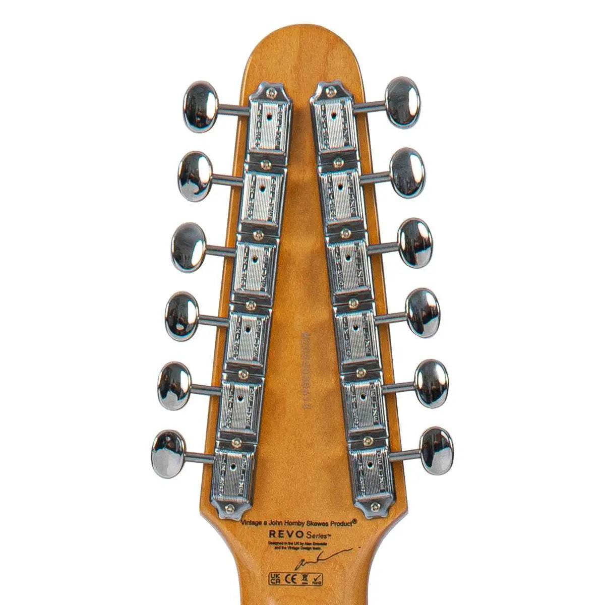 Vintage REVO Series 'Surfmaster Thinline 12' Electric Guitar ~ Boulevard Black - Richards Guitars Of Stratford Upon Avon