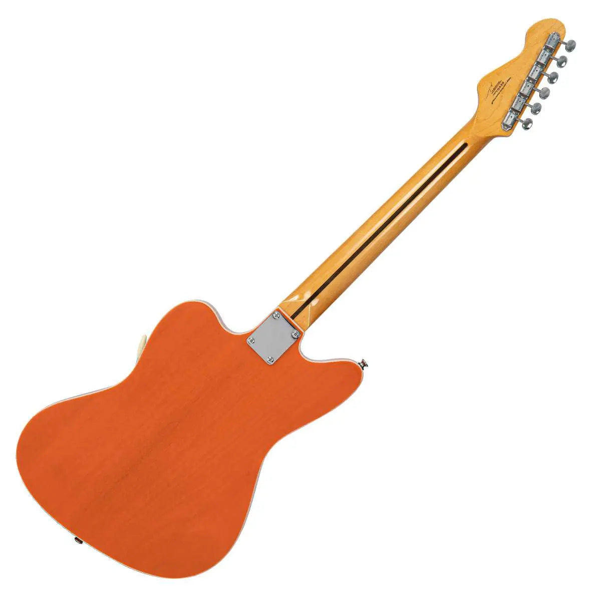 Vintage REVO Series 'Surfmaster' Thinline Twin Electric Guitar ~ Trans Orange - Richards Guitars Of Stratford Upon Avon