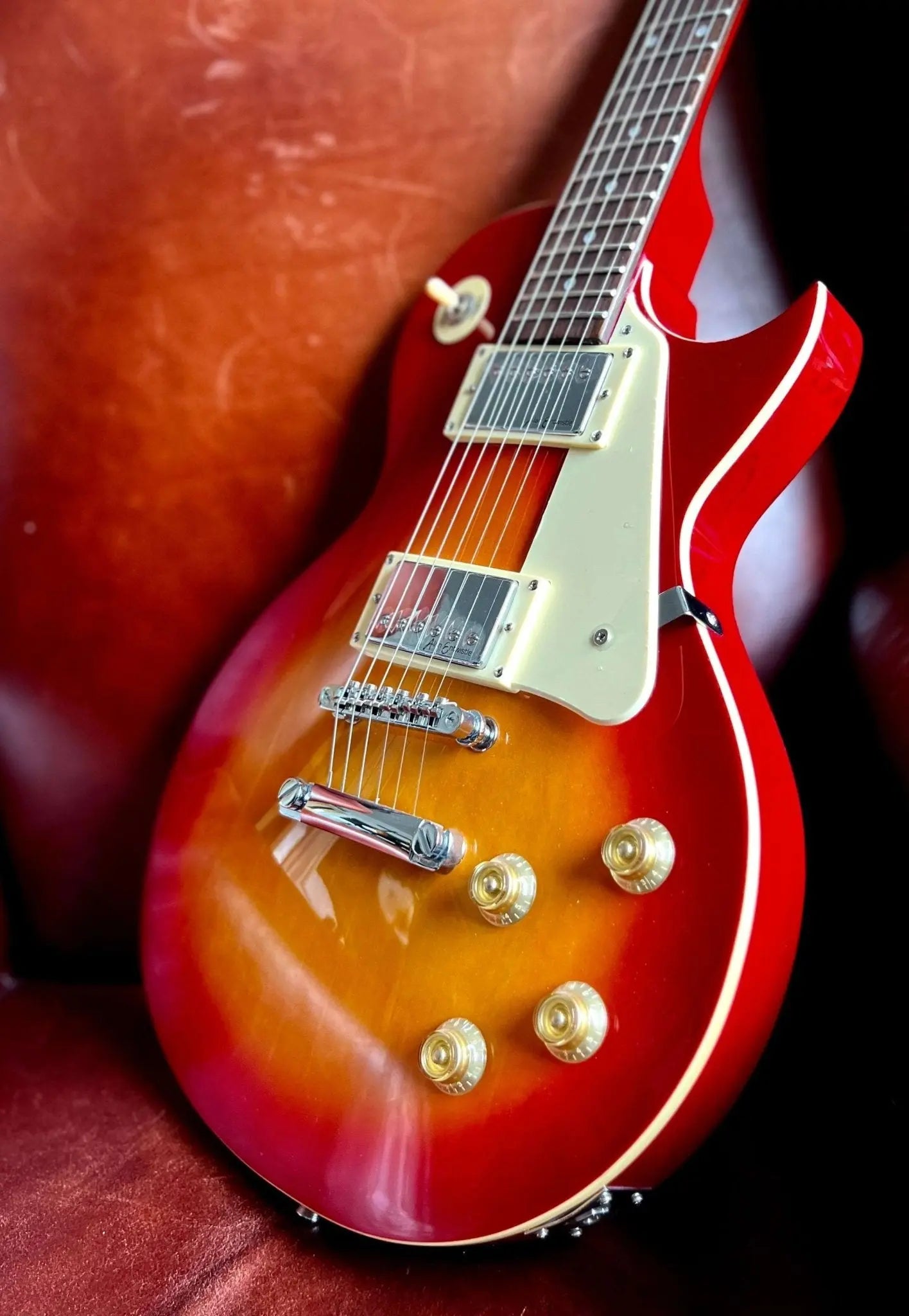 Vintage V10 Coaster Series Electric Guitar ~ Cherry Sunburst - Richards Guitars Of Stratford Upon Avon