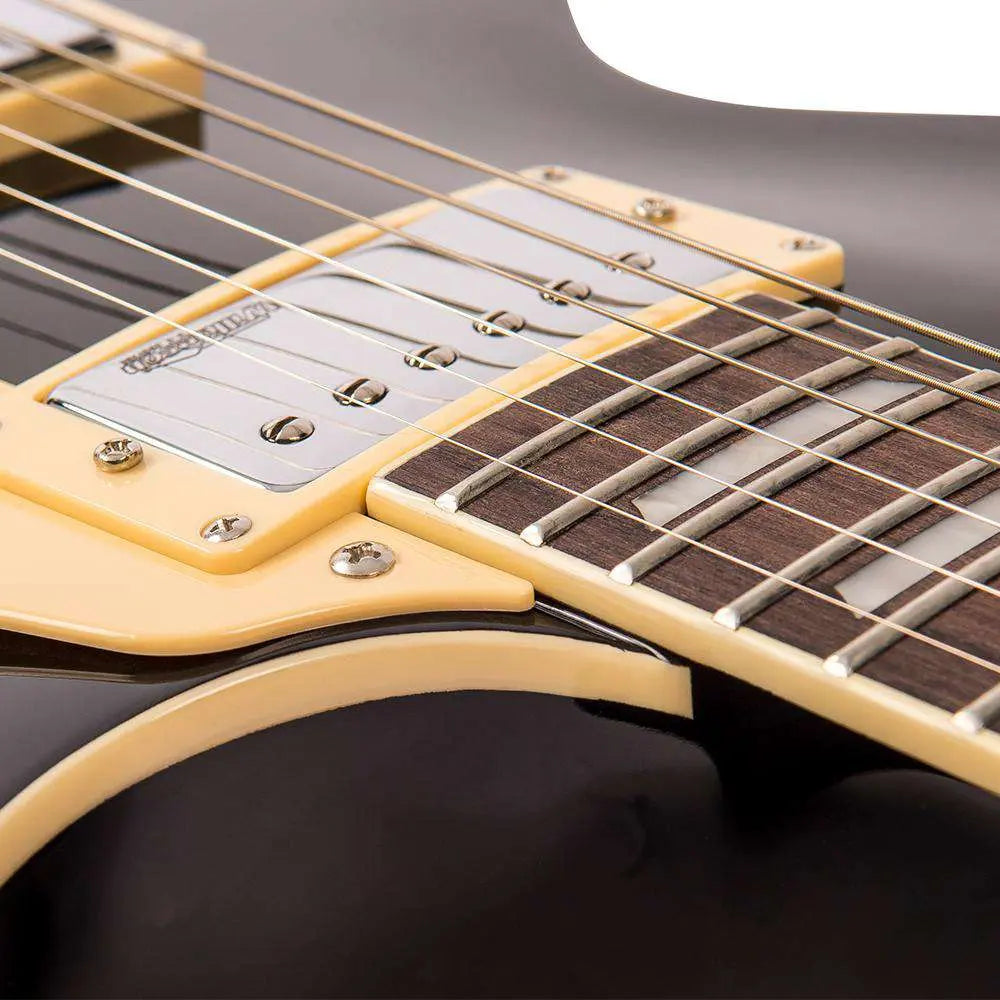 Vintage V100BLK ReIssued Electric Guitar ~ Boulevard Black - Richards Guitars Of Stratford Upon Avon