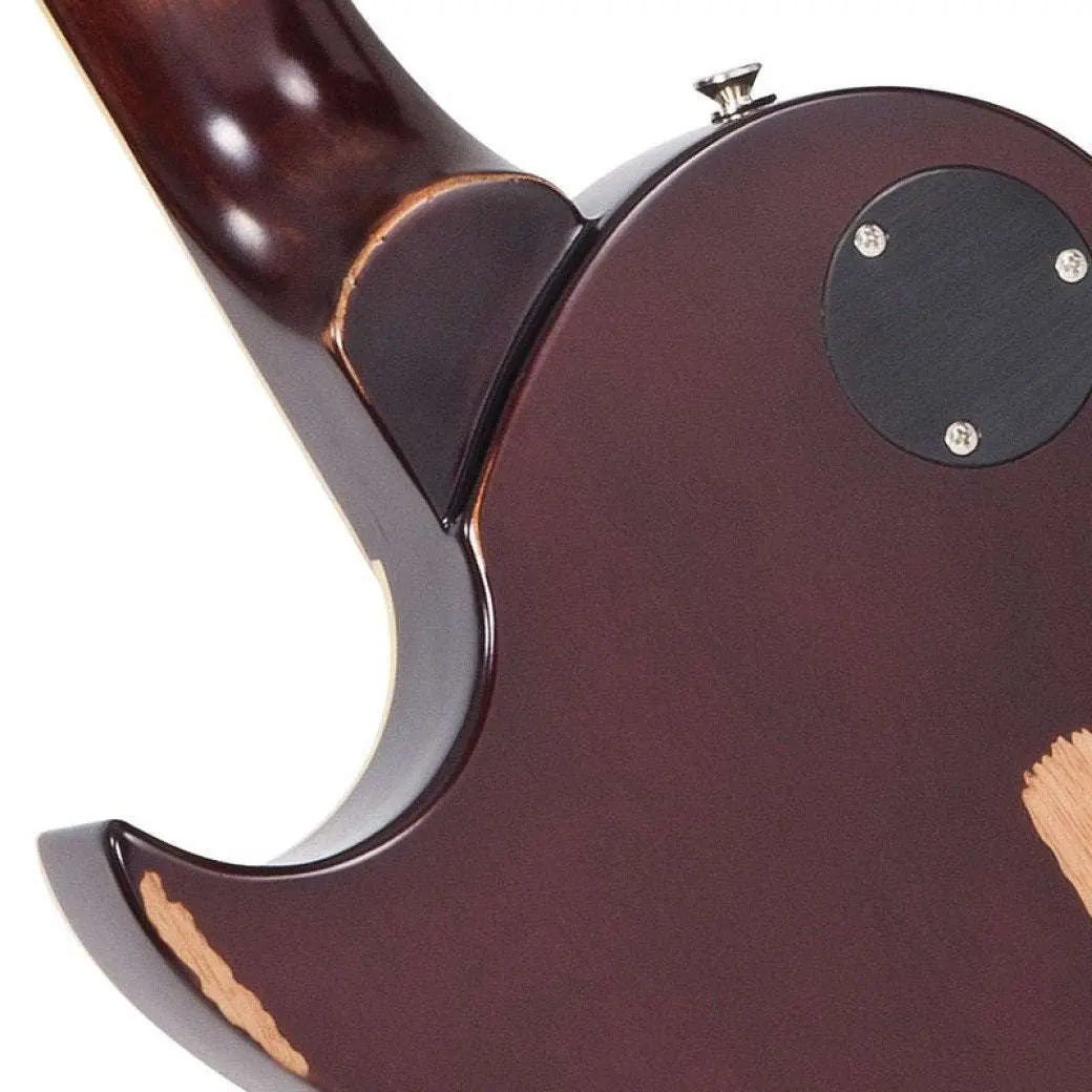 Vintage V100MRCS Electric Guitar ~ Distressed Cherry Sunburst - Richards Guitars Of Stratford Upon Avon