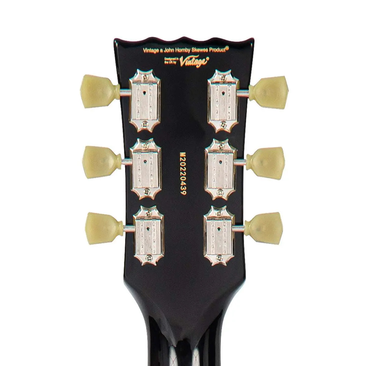 Vintage V100PBK ReIssued Electric Guitar ~ Boulevard Black - Richards Guitars Of Stratford Upon Avon