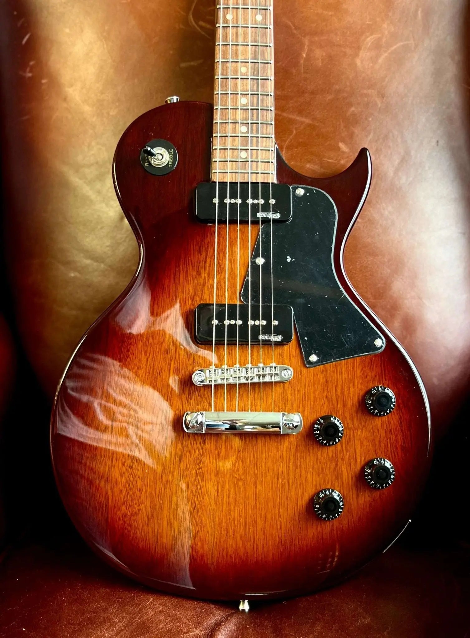 Vintage V120TB ReIssued Electric Guitar ~ Two Tone Sunburst - Richards Guitars Of Stratford Upon Avon