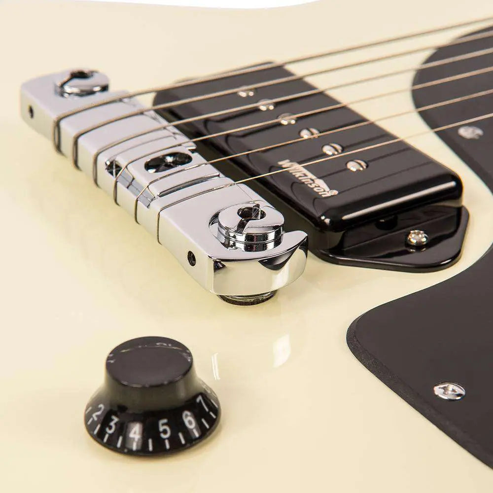 Vintage V130VW ReIssued Electric Guitar ~ Vintage White - Richards Guitars Of Stratford Upon Avon