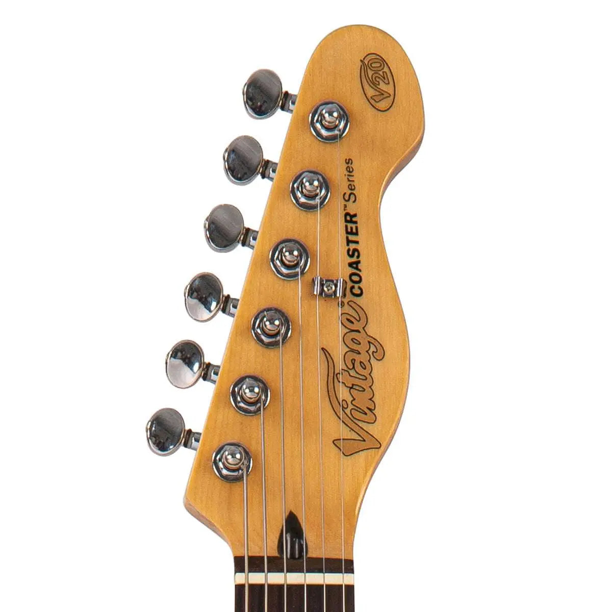 Vintage V20 Coaster Series Electric Guitar ~ 3 Tone Sunburst - Richards Guitars Of Stratford Upon Avon