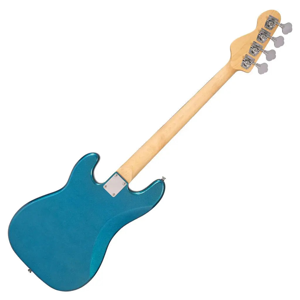 Vintage V40 Coaster Series Bass Guitar ~ Candy Apple Blue - Richards Guitars Of Stratford Upon Avon
