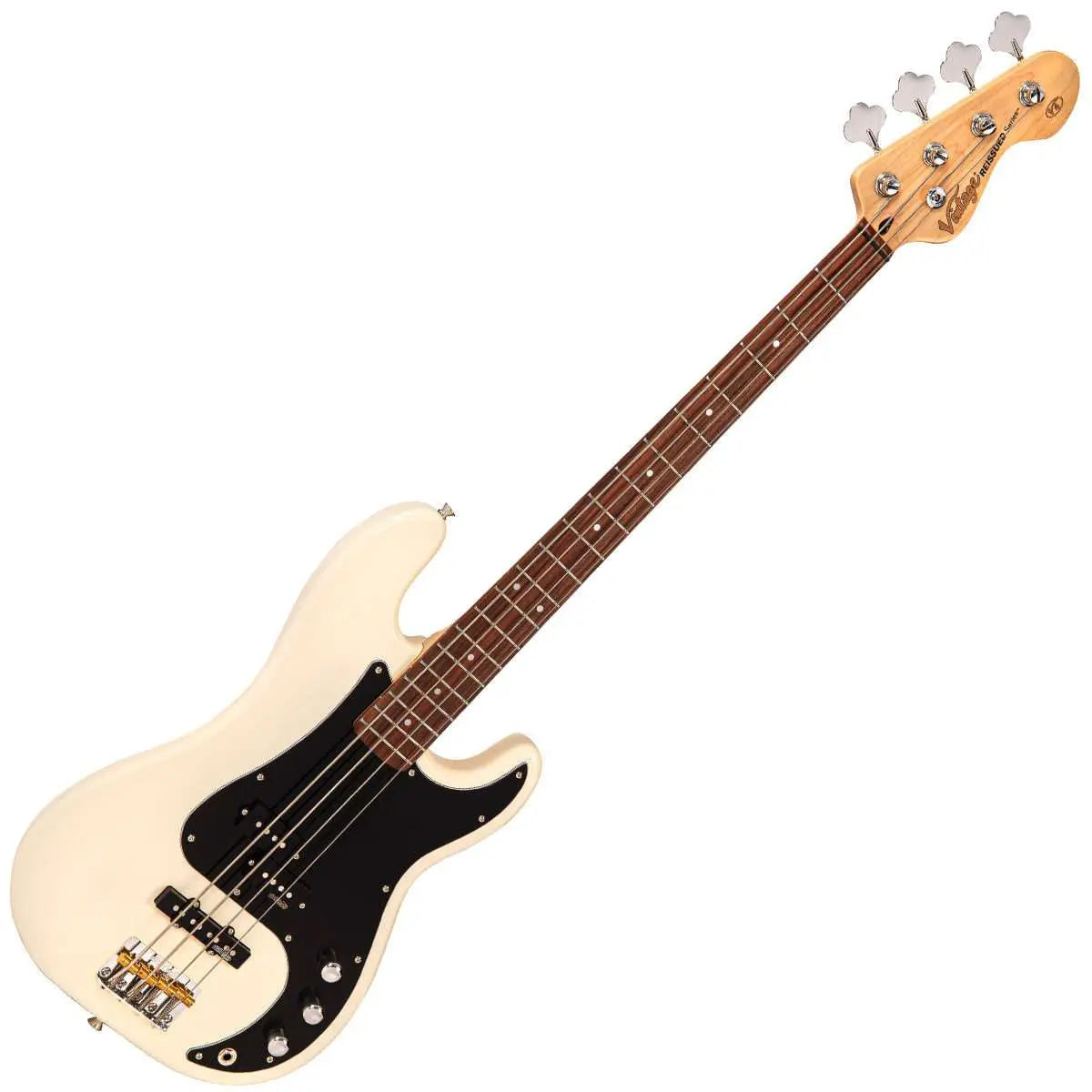 Vintage V42 ReIssued Bass Guitar ~ Vintage White - Richards Guitars Of Stratford Upon Avon
