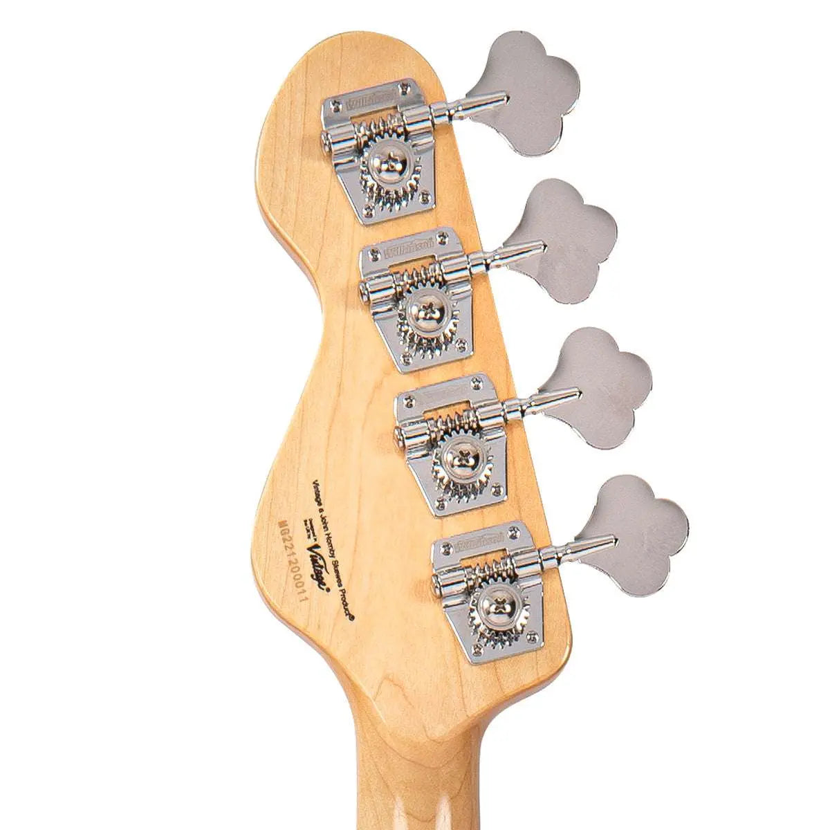 Vintage V42 ReIssued Bass Guitar ~ Vintage White - Richards Guitars Of Stratford Upon Avon