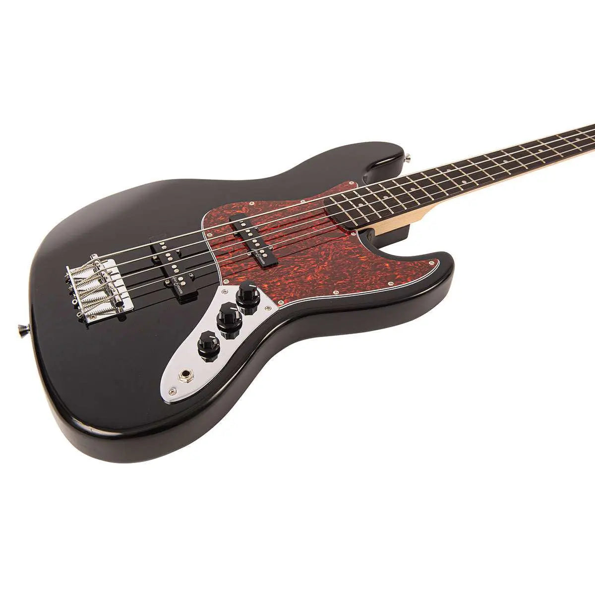 Vintage V49 Coaster Series Bass Guitar Pack ~ Boulevard Black - Richards Guitars Of Stratford Upon Avon