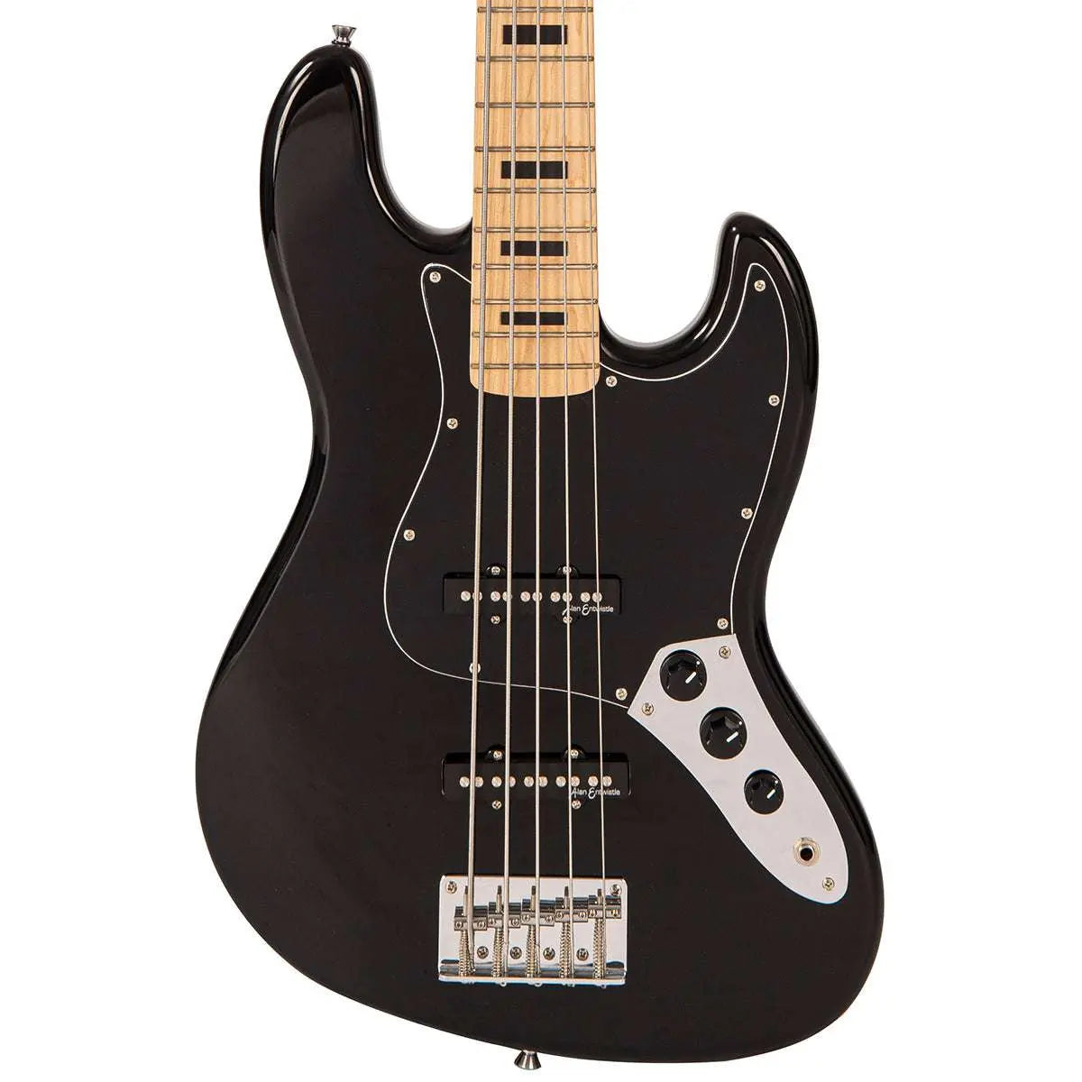 Vintage V495 Coaster Series 5 - String Bass Guitar ~ Boulevard Black - Richards Guitars Of Stratford Upon Avon
