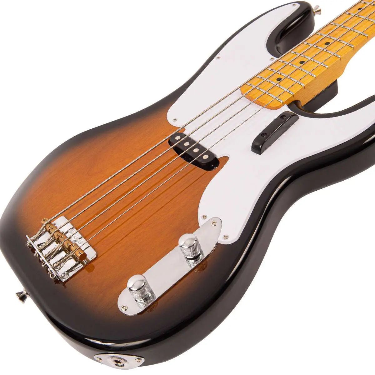 Vintage V51 ReIssued Bass Guitar ~ 2 Tone Sunburst - Richards Guitars Of Stratford Upon Avon