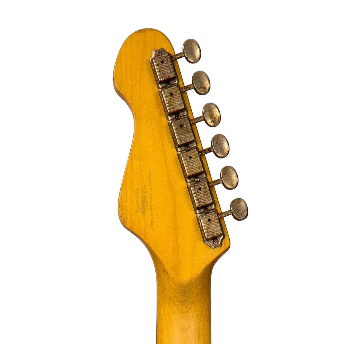 Vintage V6 Thomas Blug Signature Electric Guitar ~ Distressed Vintage White - Richards Guitars Of Stratford Upon Avon