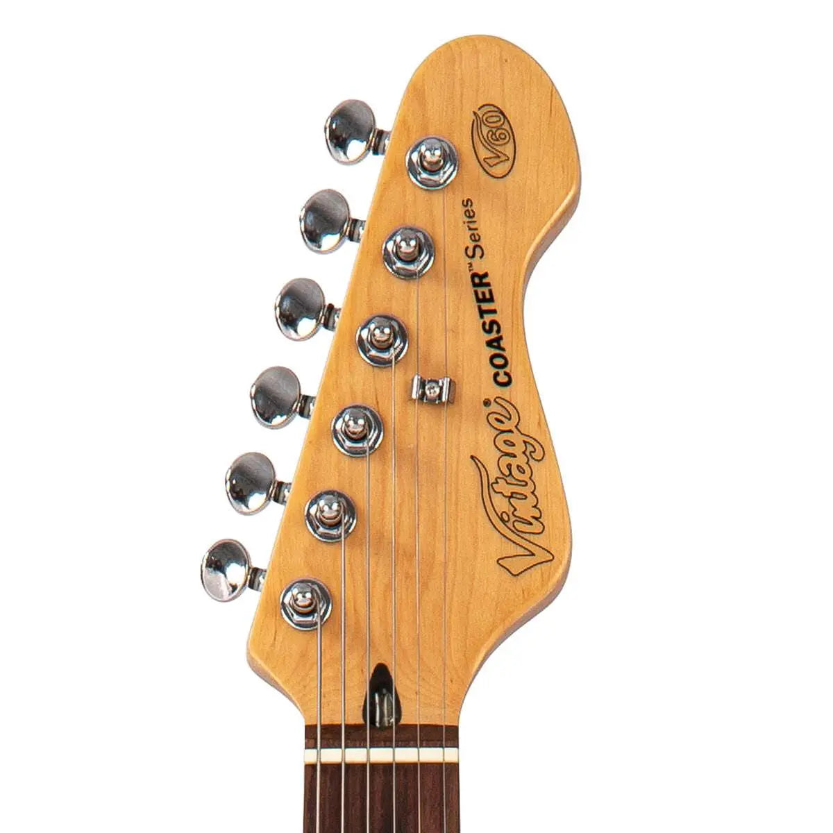 Vintage V60 Coaster Series Electric Guitar ~ 3 Tone Sunburst - Richards Guitars Of Stratford Upon Avon