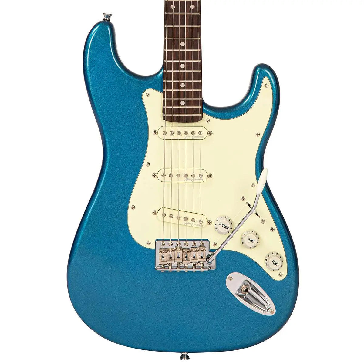 Vintage V60 Coaster Series Electric Guitar ~ Candy Apple Blue - Richards Guitars Of Stratford Upon Avon