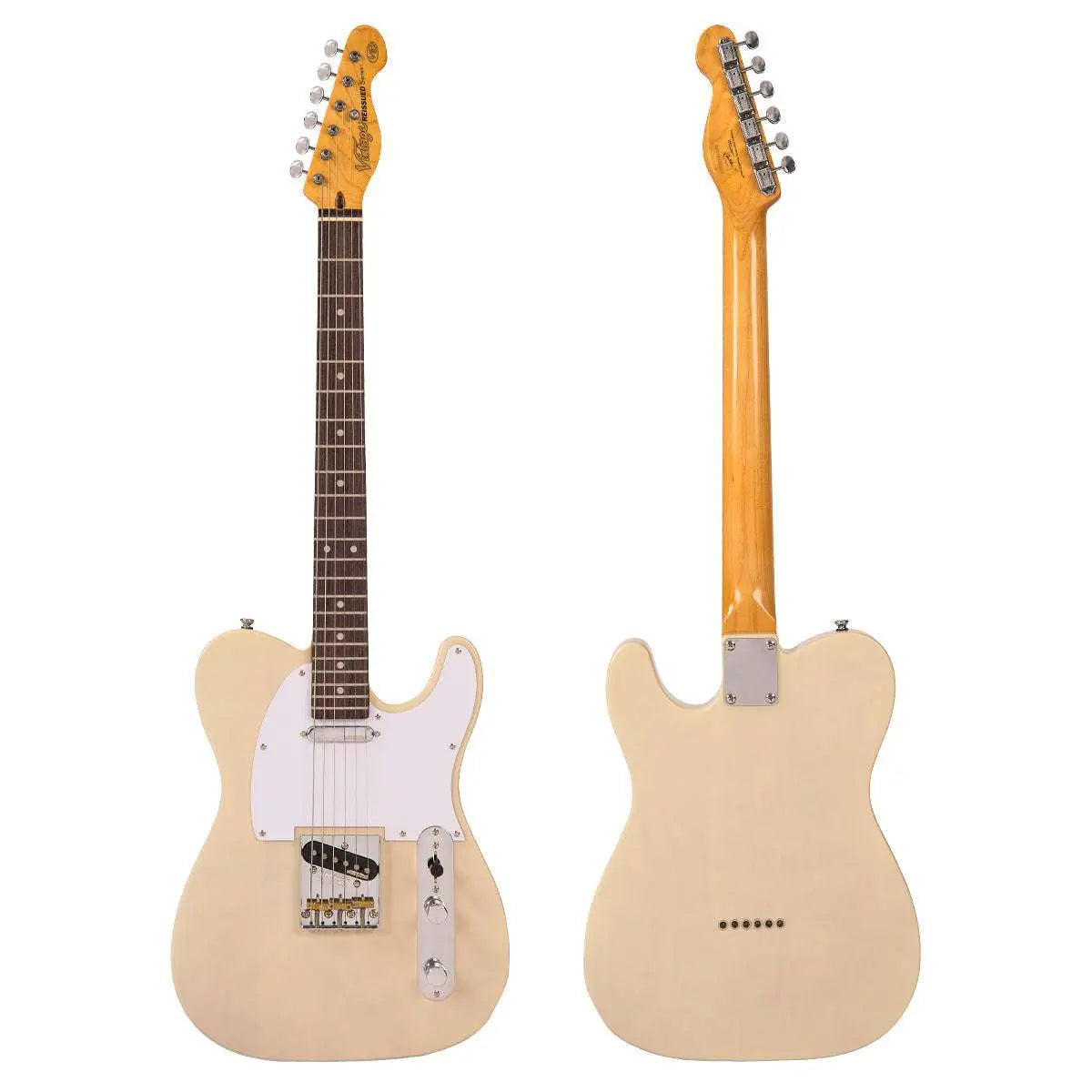 Vintage V62 ReIssued Electric Guitar ~ Ash Blonde - Richards Guitars Of Stratford Upon Avon