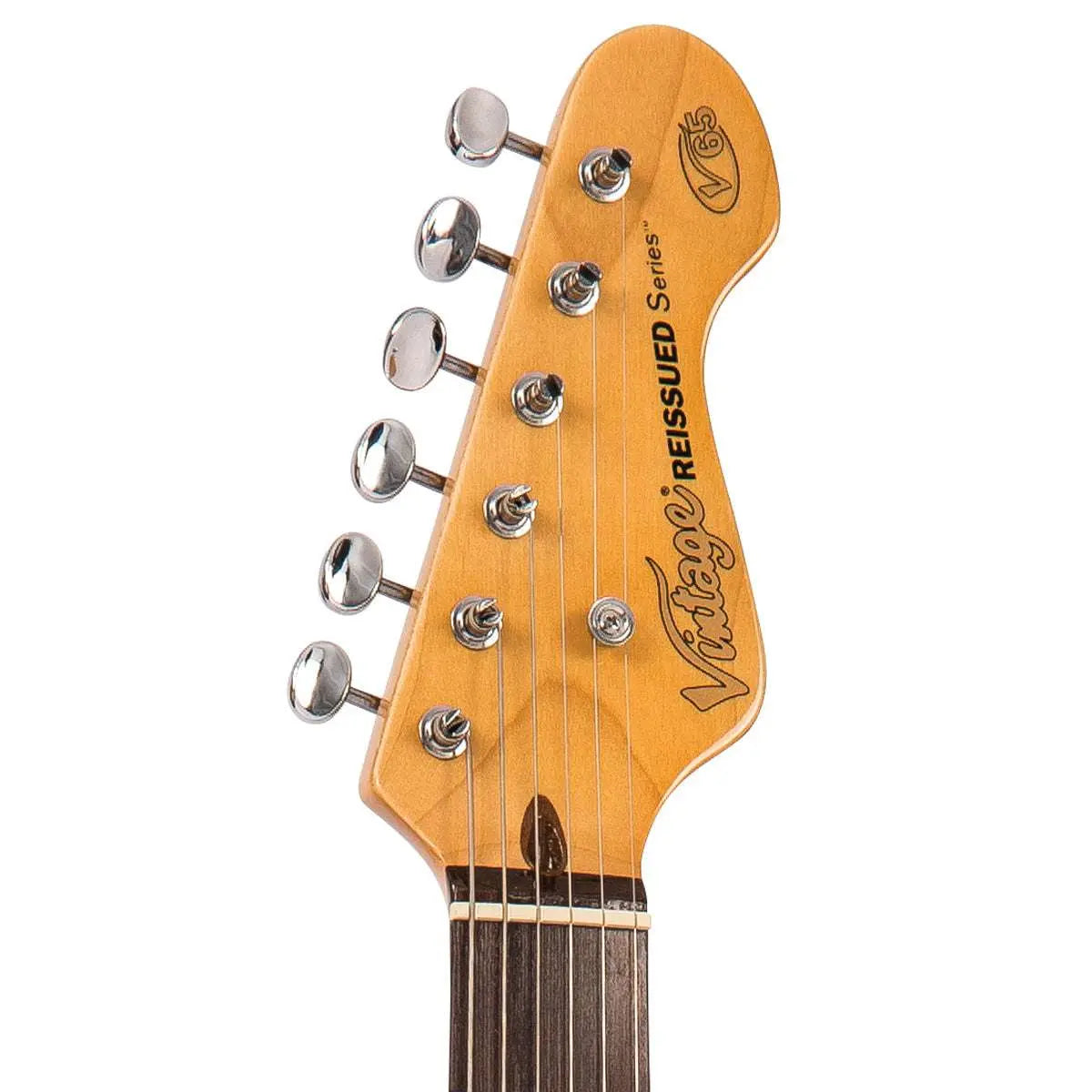 Vintage V65 VBK ReIssued Vibrato Electric Guitar ~ Boulevard Black - Richards Guitars Of Stratford Upon Avon