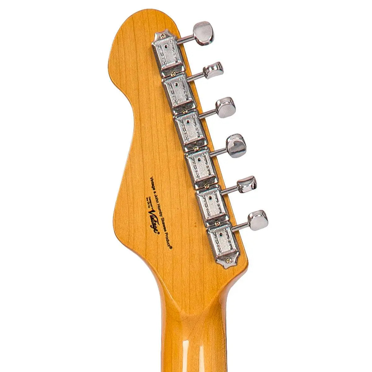 Vintage V65 VVW ReIssued Vibrato Electric Guitar ~ Vintage White - Richards Guitars Of Stratford Upon Avon