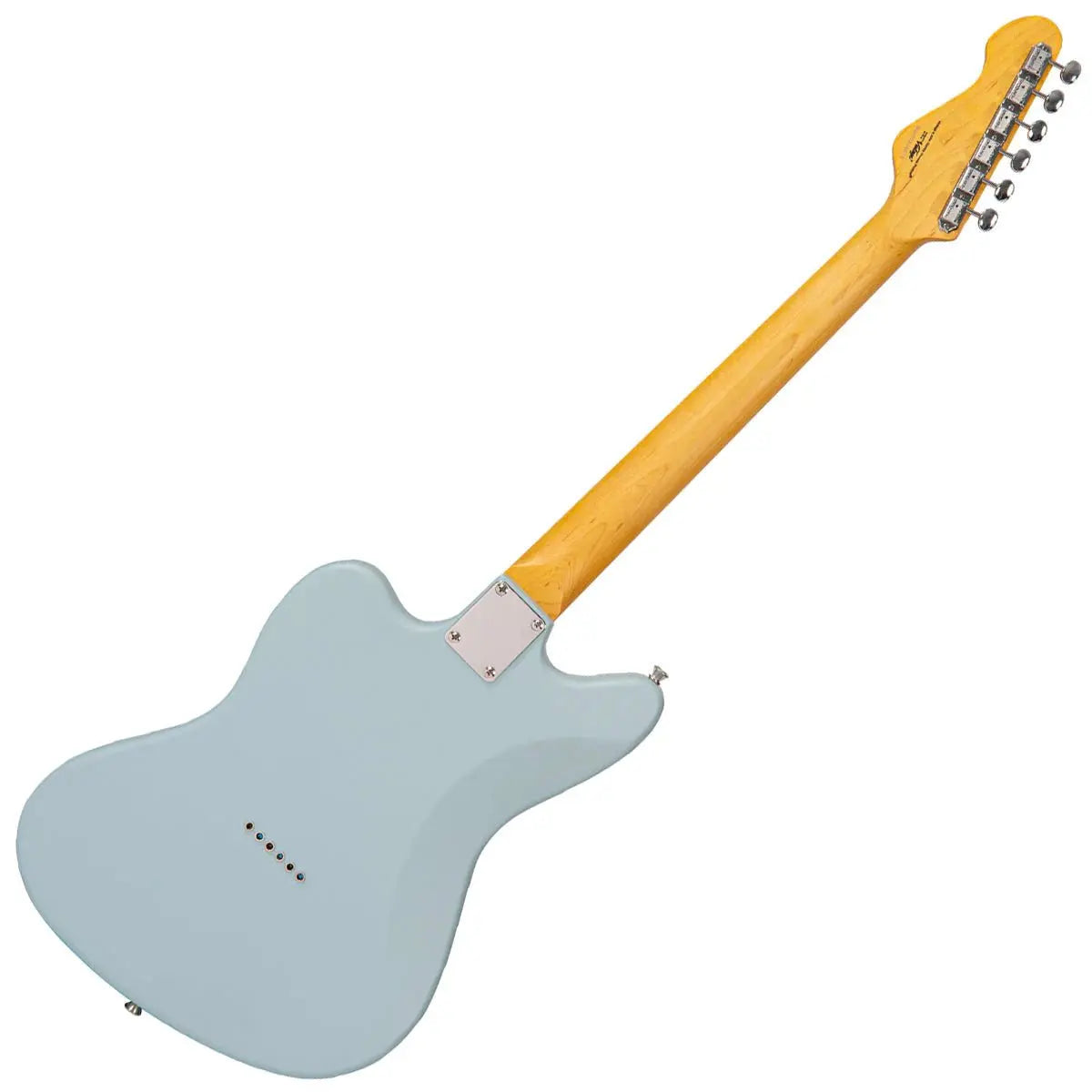 Vintage V65H BL ReIssued Hard Tail Electric Guitar ~ Satin Blue - Richards Guitars Of Stratford Upon Avon