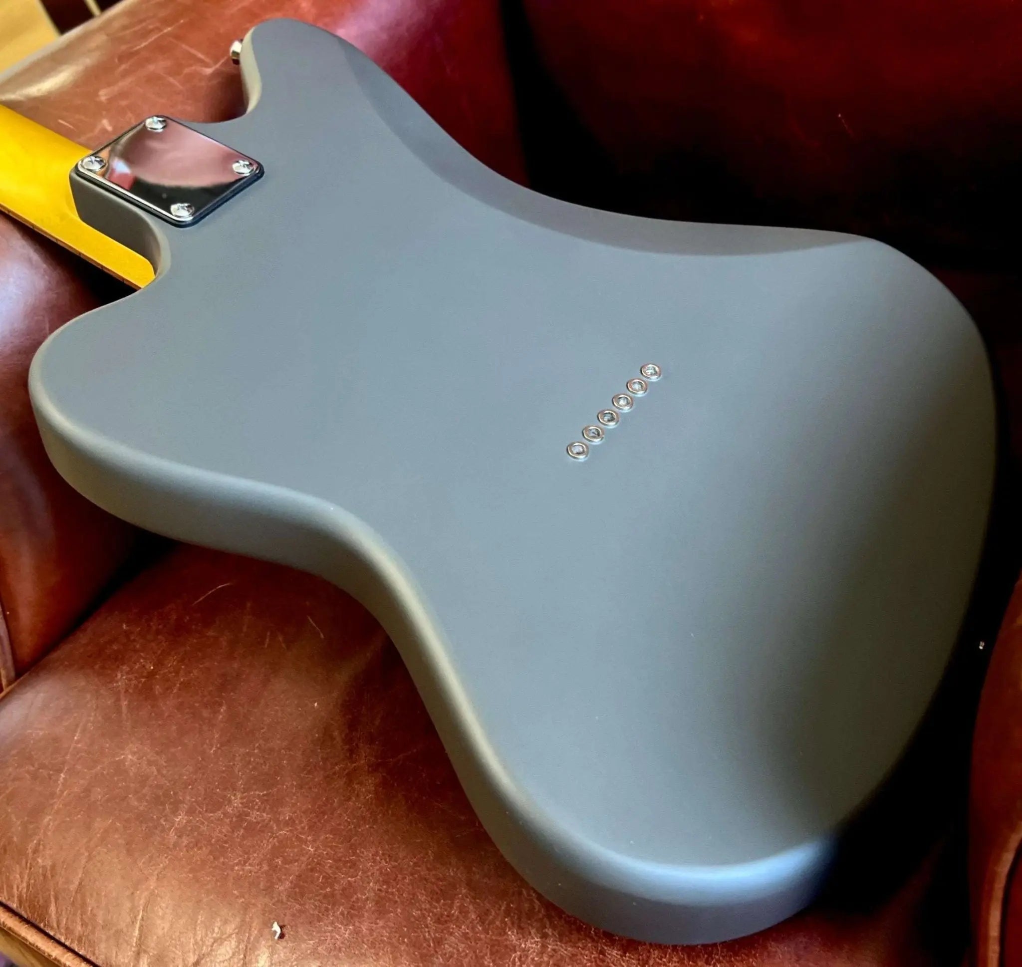 Vintage V65H GYReIssued Hard Tail Electric Guitar ~ Satin Grey - Richards Guitars Of Stratford Upon Avon