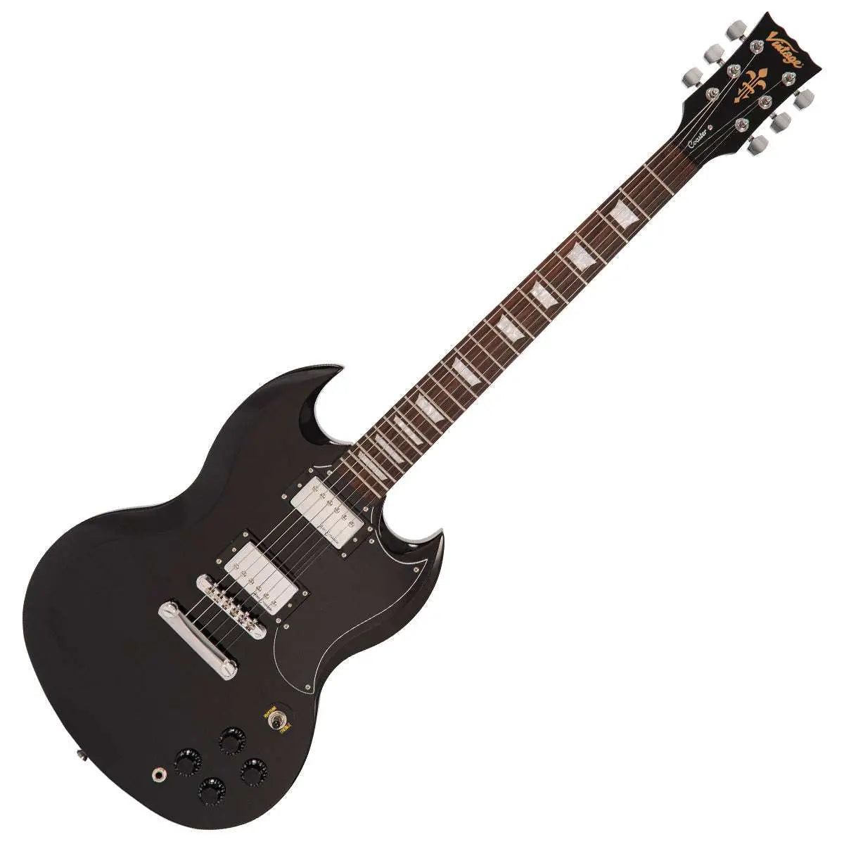Vintage V69 Coaster Series Electric Guitar ~ Boulevard Black - Richards Guitars Of Stratford Upon Avon