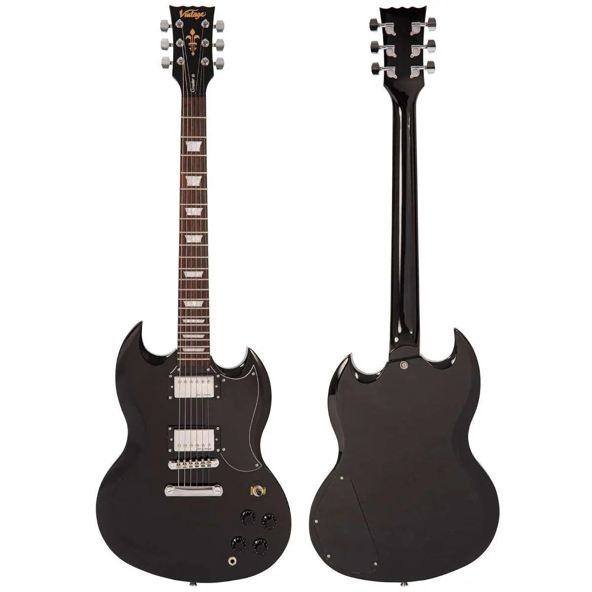 Vintage V69 Coaster Series Electric Guitar ~ Boulevard Black - Richards Guitars Of Stratford Upon Avon