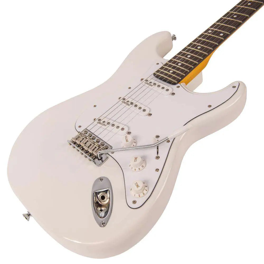 Vintage V6JMH ReIssued Electric Guitar ~ Olympia White 'Fillmore' - Richards Guitars Of Stratford Upon Avon