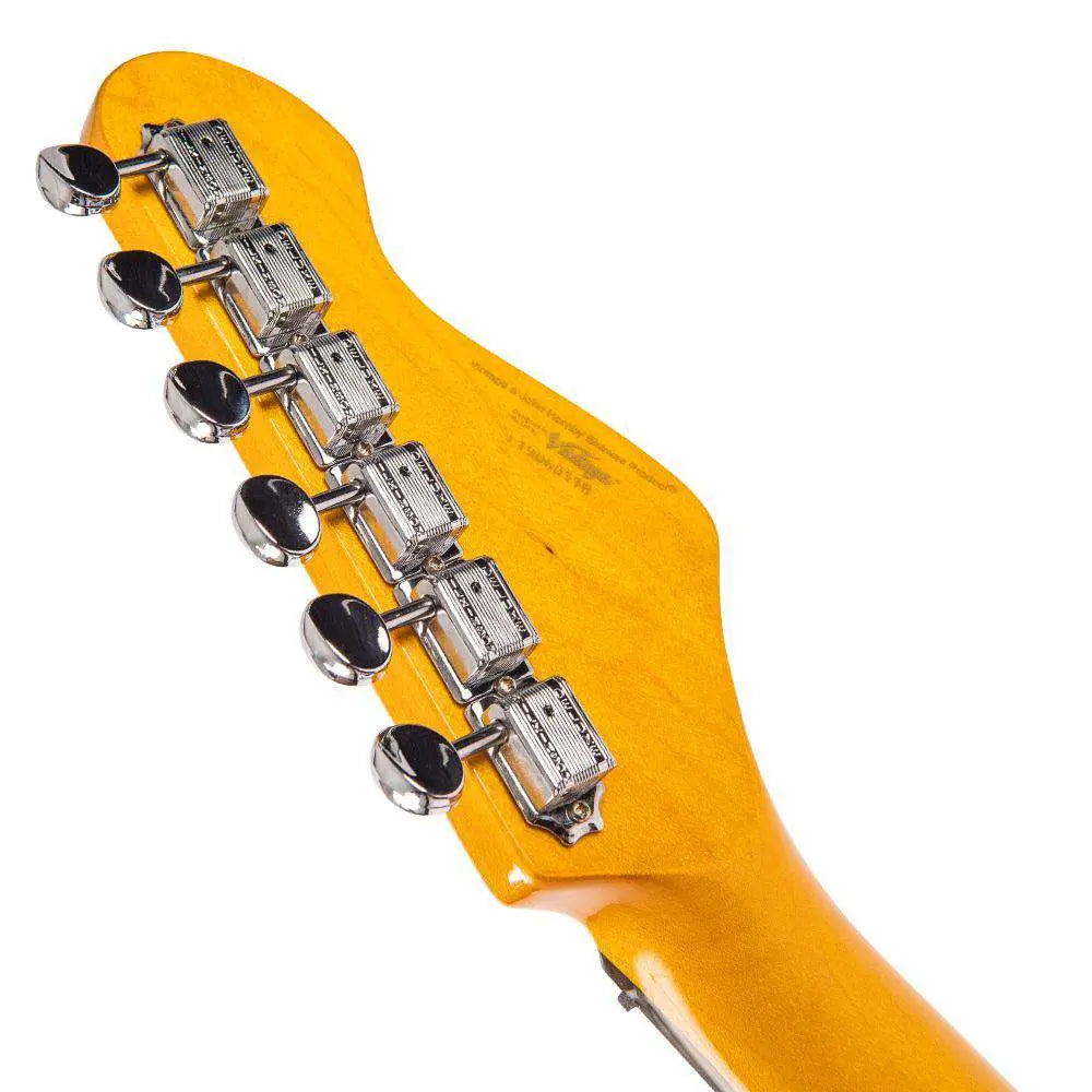 Vintage V6JMH ReIssued Electric Guitar ~ Olympia White 'Fillmore' - Richards Guitars Of Stratford Upon Avon