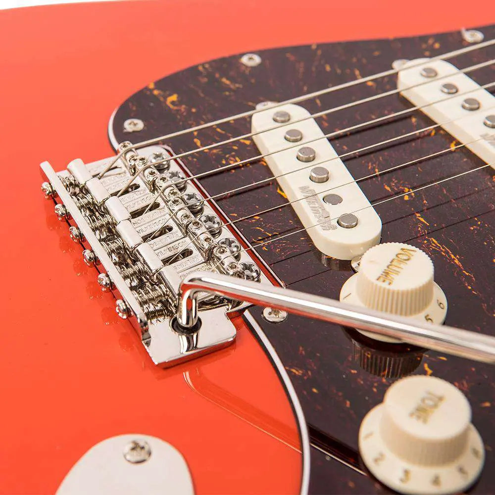 Vintage V6M ReIssued Electric Guitar ~ Firenza Red - Richards Guitars Of Stratford Upon Avon