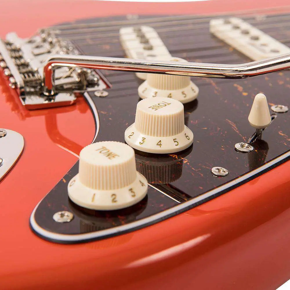 Vintage V6M ReIssued Electric Guitar ~ Firenza Red - Richards Guitars Of Stratford Upon Avon