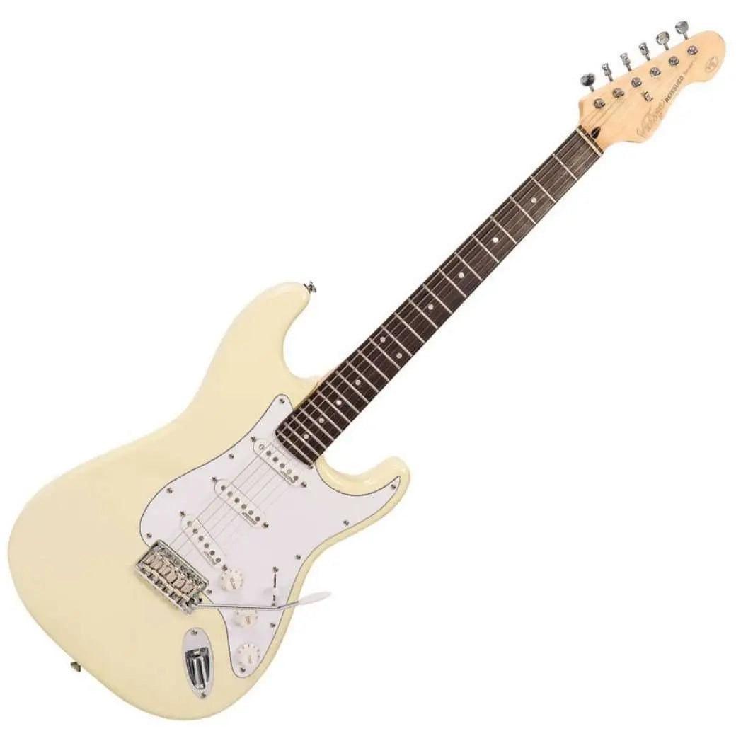 Vintage V6VW ReIssued Electric Guitar ~ Vintage White - Richards Guitars Of Stratford Upon Avon