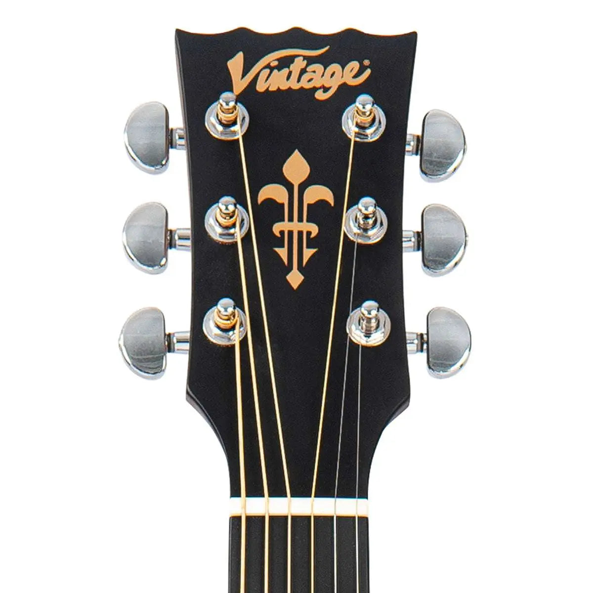Vintage VE1800AQ Stage Series 'Parlour' Electro - Acoustic Guitar ~ Antiqued - Richards Guitars Of Stratford Upon Avon