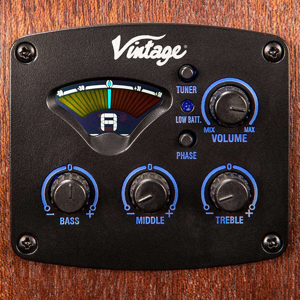 Vintage VE440WK Statesboro' 'Dreadnought' Electro - Acoustic Guitar ~ Whisky Sour - Richards Guitars Of Stratford Upon Avon