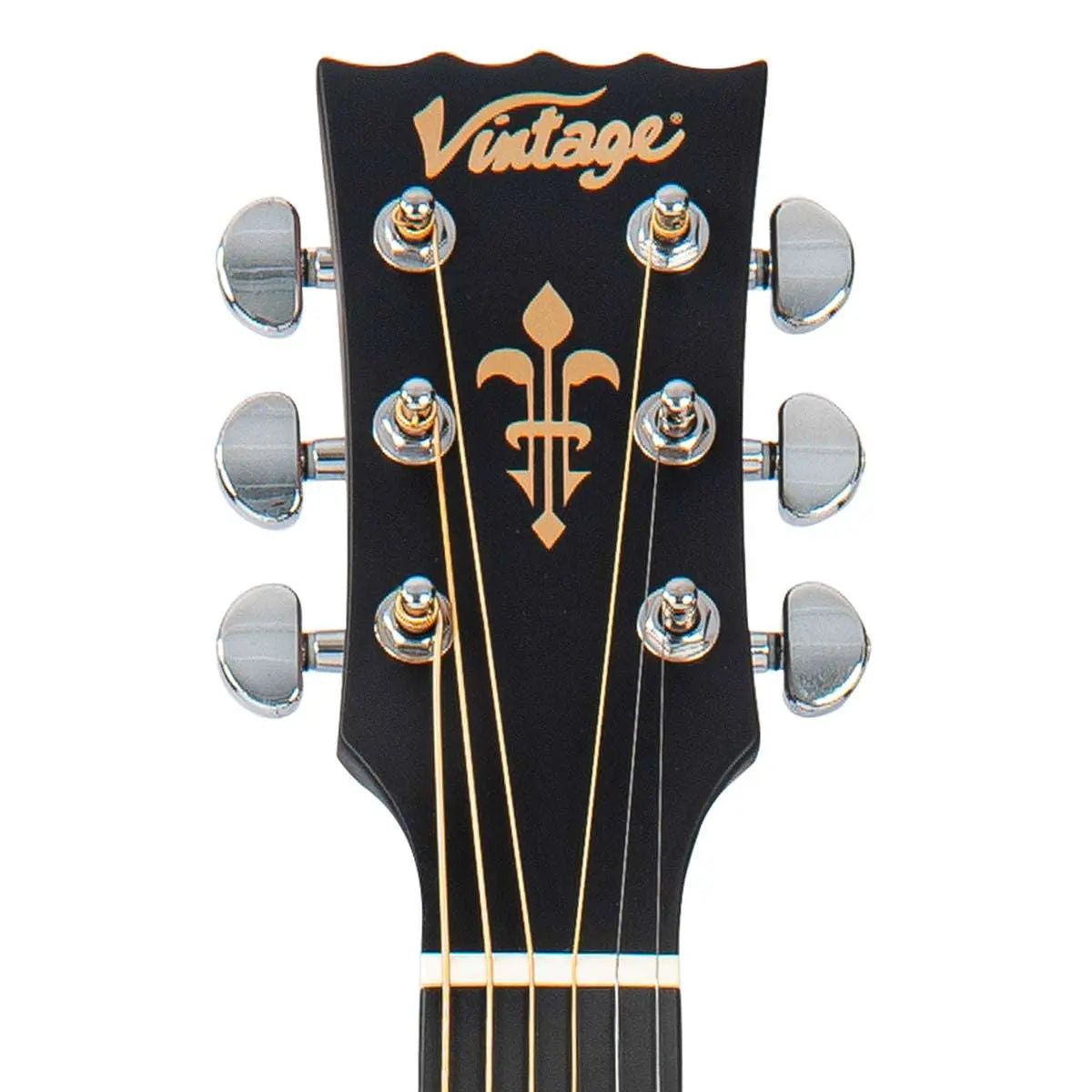 Vintage VEC300N Stage Series 'Folk' Cutaway Electro - Acoustic Guitar ~ Natural - Richards Guitars Of Stratford Upon Avon