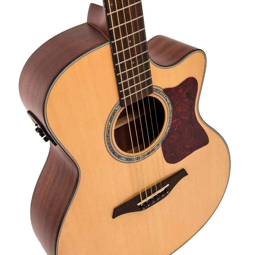 Vintage VGA990 Electro - Acoustic Sweetwater Guitar ~ Natural - Richards Guitars Of Stratford Upon Avon