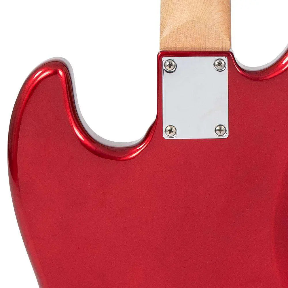 Vintage VJ74 ReIssued Bass Guitar ~ Candy Apple Red - Richards Guitars Of Stratford Upon Avon