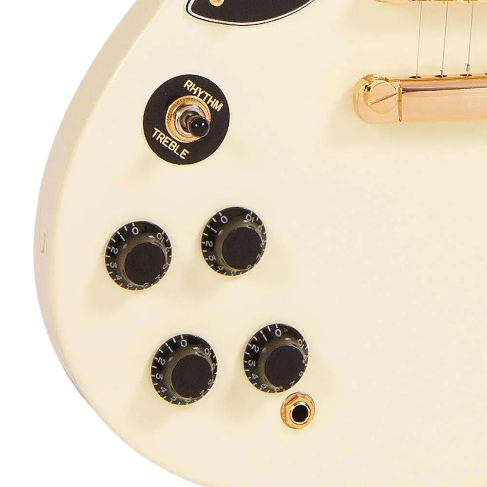 Vintage VS6 Reissued Electric Guitar ~ Left Hand Vintage White/Gold Hardware - Richards Guitars Of Stratford Upon Avon