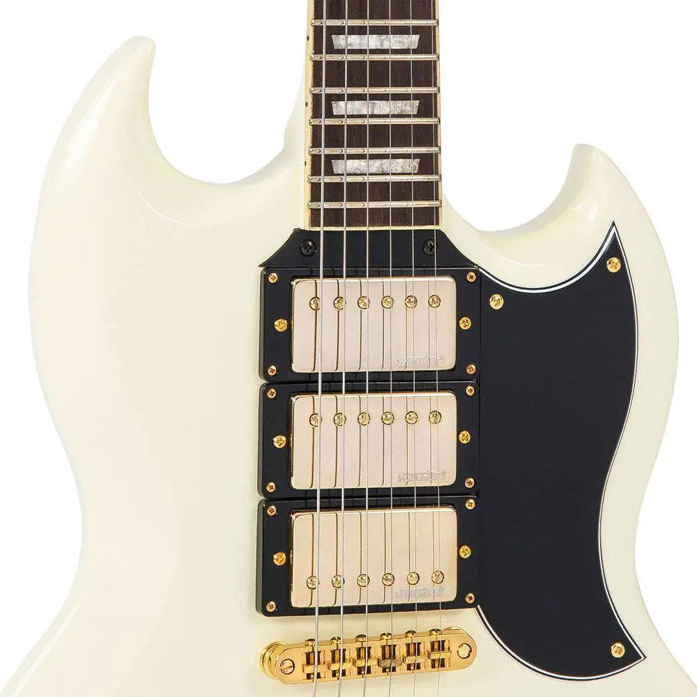 Vintage VS63 ReIssued Electric Guitar ~ Vintage White - Richards Guitars Of Stratford Upon Avon